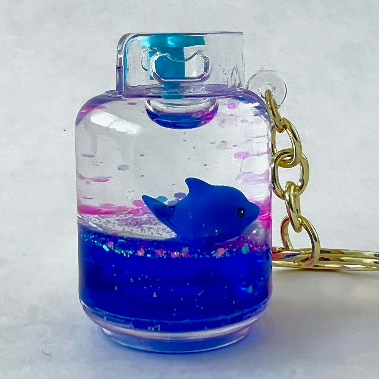 Blue Dolphin Combo Floaty Key Charm
