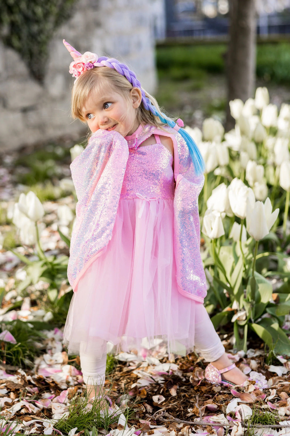 Pink Sequins Cape (Size 5-6)