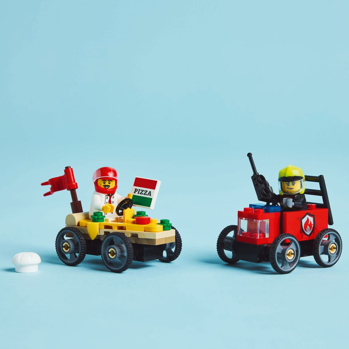 LEGO City Great Vehicles: Pizza vs. Fire Truck Race Car Pack
