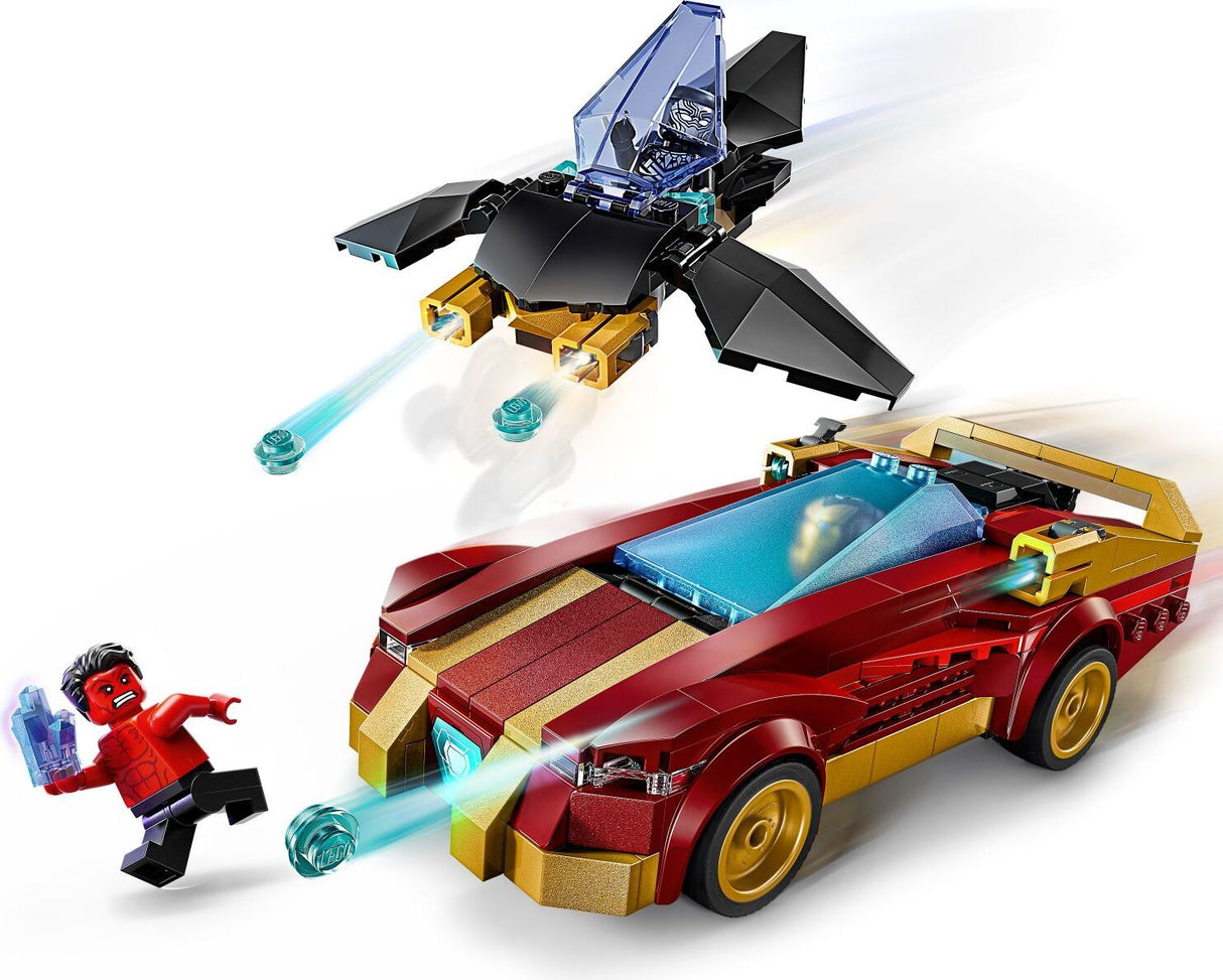 LEGO Super Heroes Marvel: Iron Man Car & Black Panther vs. Red Hulk
