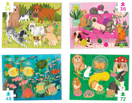 Four Puzzles to Grow On - Playful Pets