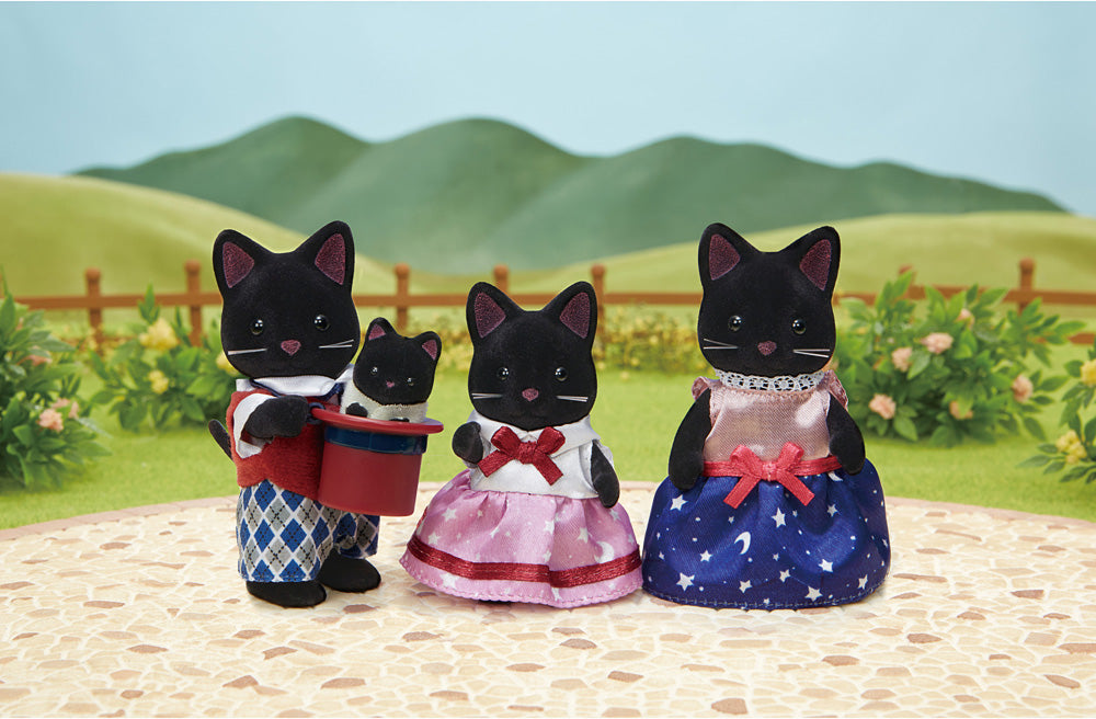 Calico Critters Midnight Cat Family