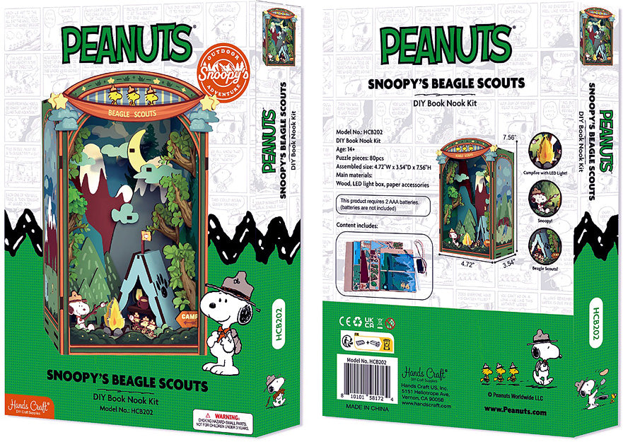 PEANUTS Snoopy's Beagle Scouts DIY Book Nook Kit
