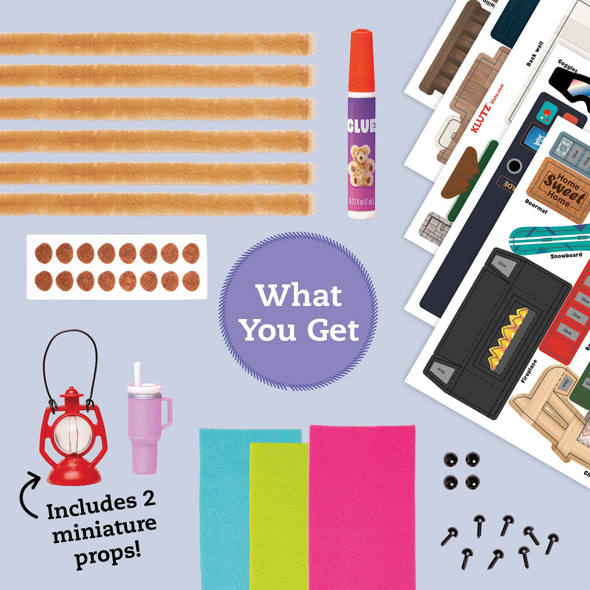 KLUTZ DIY Miniature Cozy Bear Cabin