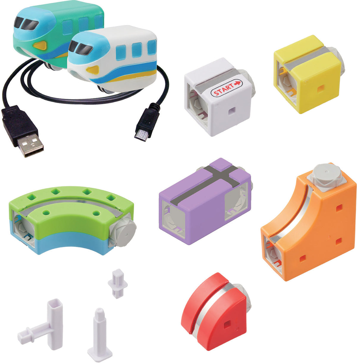Rail Cube Magnetic Monorail Deluxe Block Set