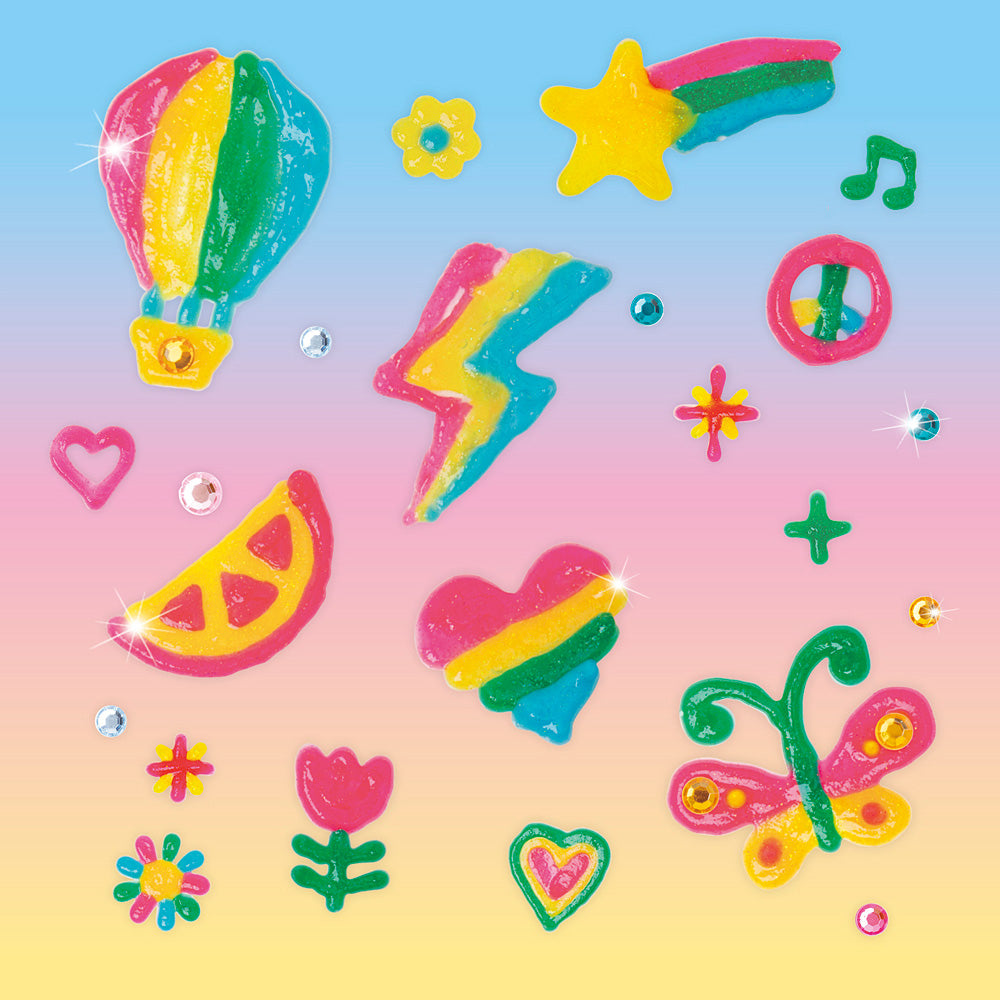 KLUTZ Paint & Peel Jelly Stickers: Glitter Goals!