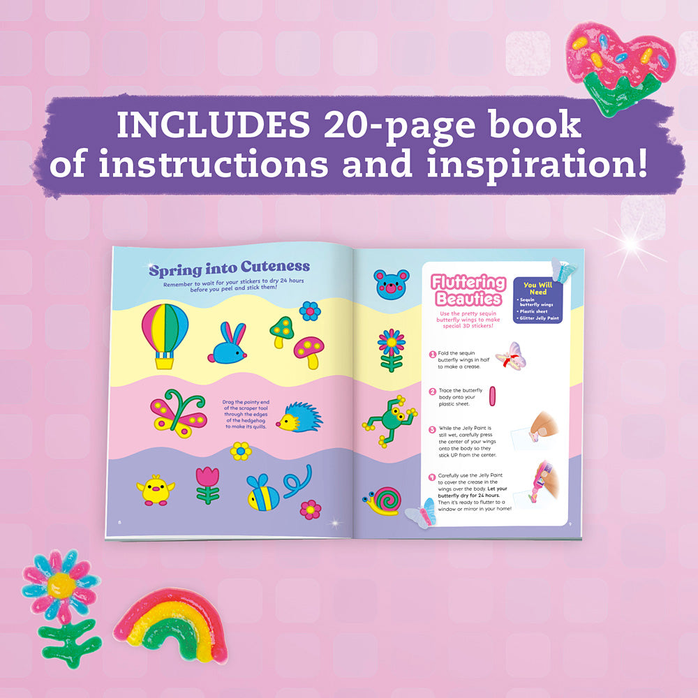 KLUTZ Paint & Peel Jelly Stickers: Glitter Goals!