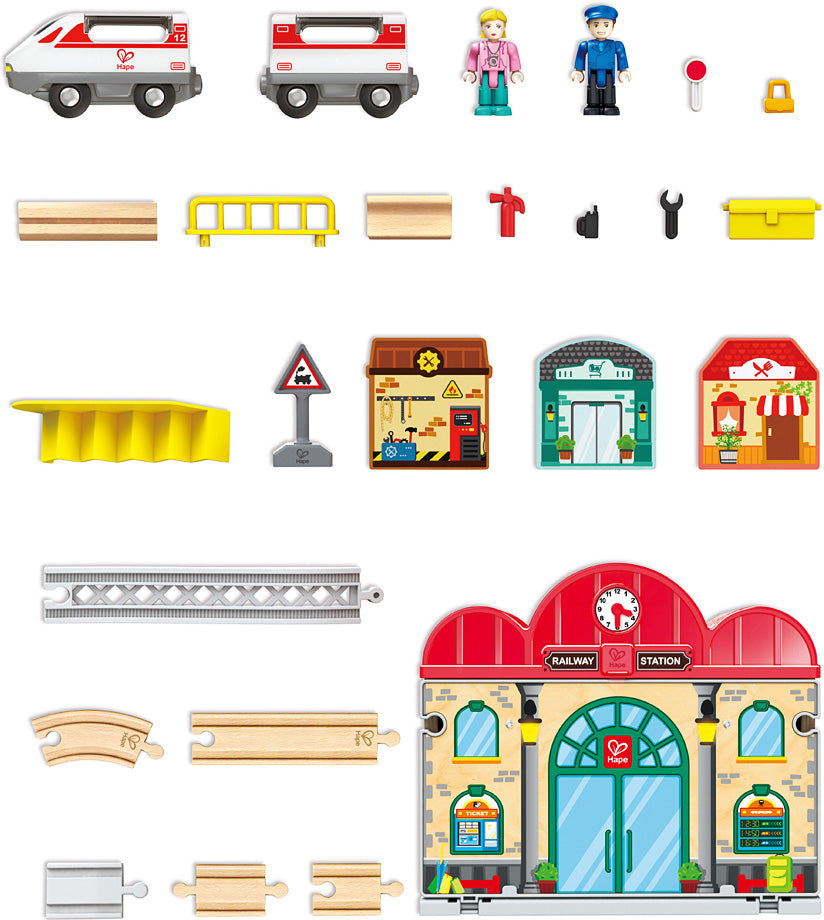 Portable Train Station Set