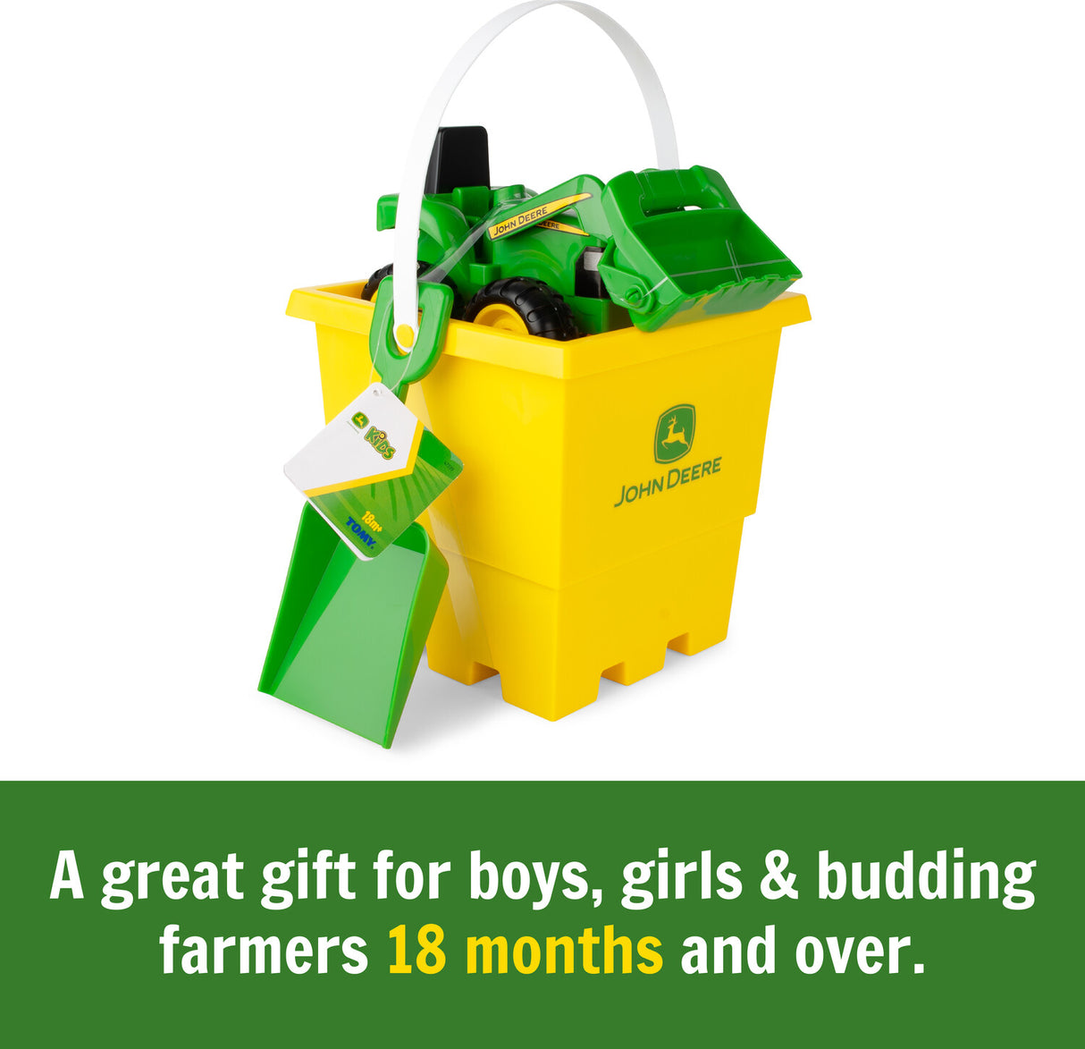 John Deere Sandbox Toy Set with Tractor, Bucket and Shovel