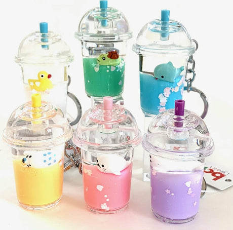 12045 Sea Life Drink Key Charm With Key Ring. 6 Assorted Designs.