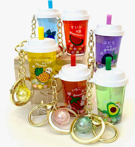Fruit Boba Floaty Key Charm 