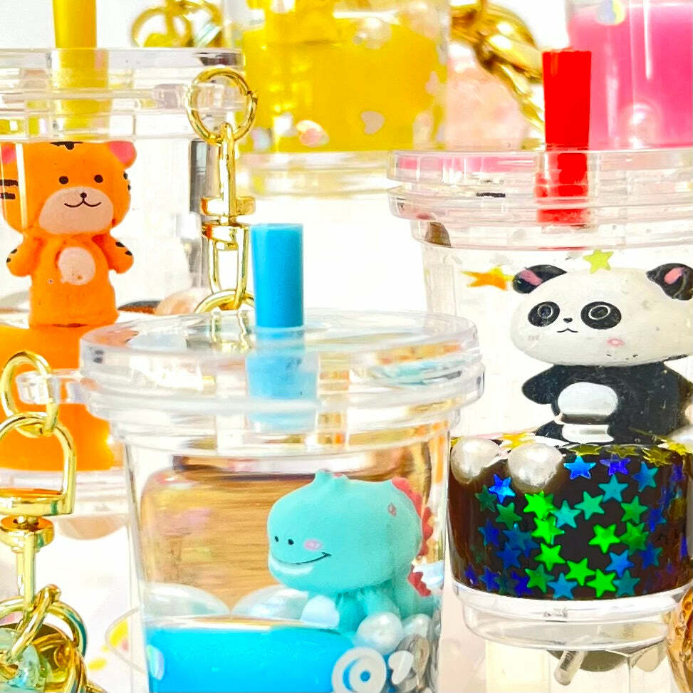 Zoo Animal Boba Floaty Key Charm 