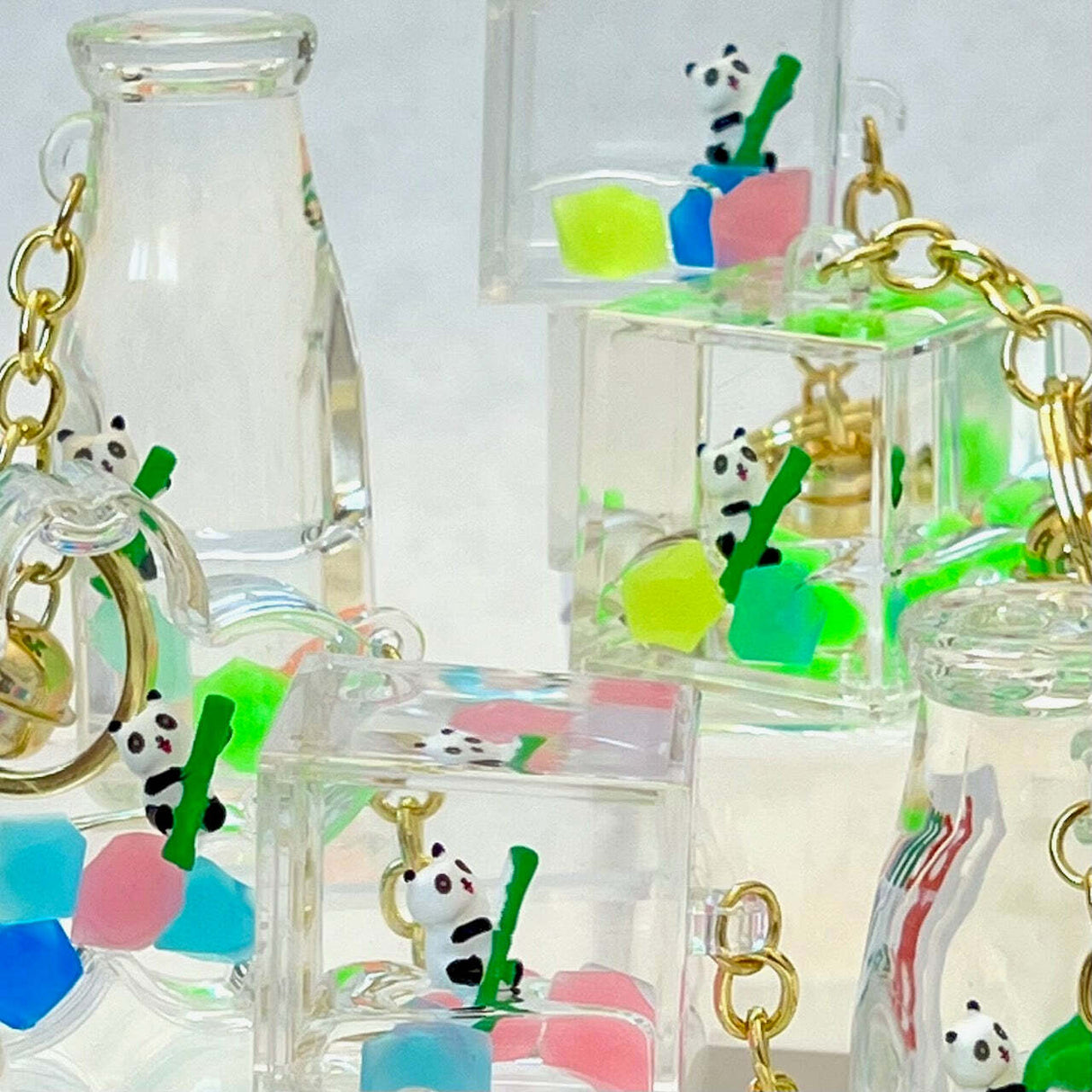Panda Bamboo Floaty Key Charm 