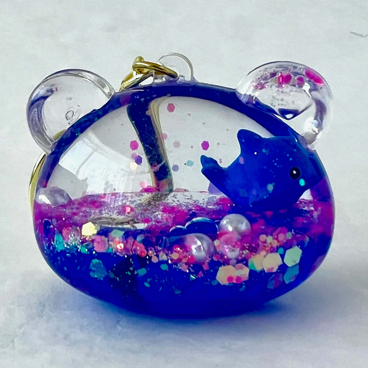 Blue Dolphin Combo Floaty Key Charm 