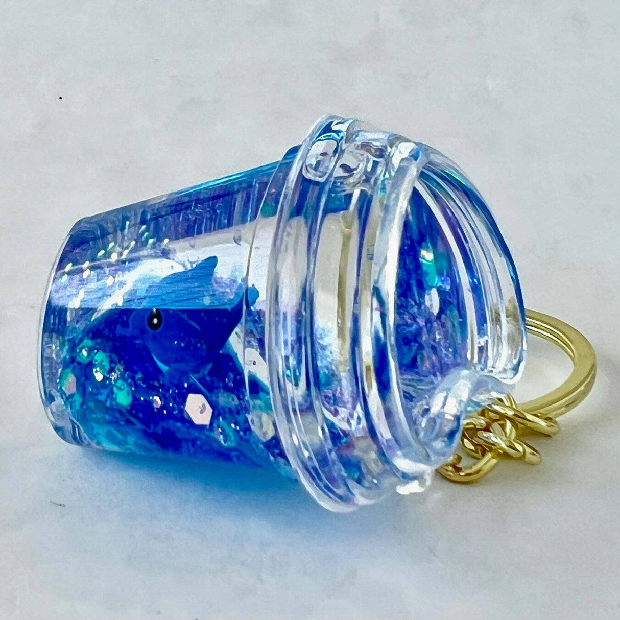 Blue Dolphin Combo Floaty Key Charm 