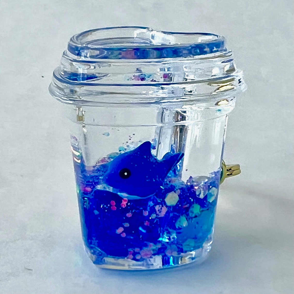 Blue Dolphin Combo Floaty Key Charm 