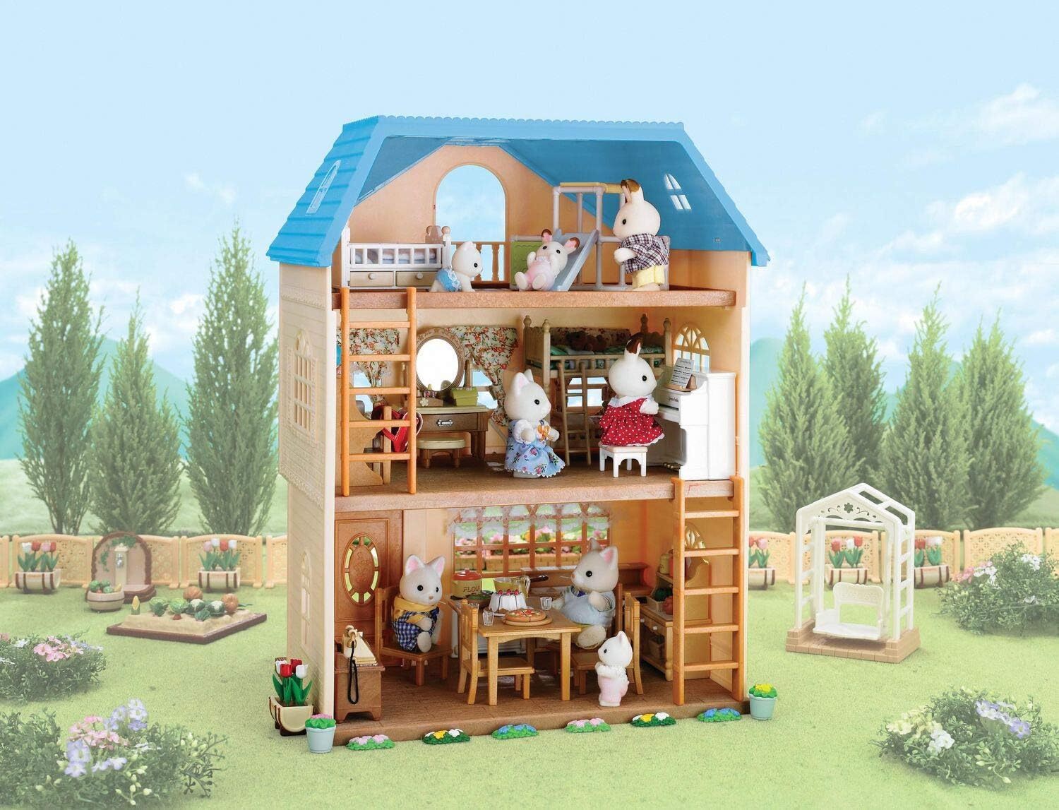 シルバニア　Sky Blue Terrace Gift Set Sylvanian Families Calico Critters Sky Blue Terrace Gift Set | eBay