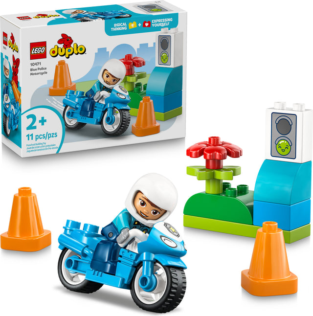 LEGO DUPLO Town: Blue Police Motorcycle