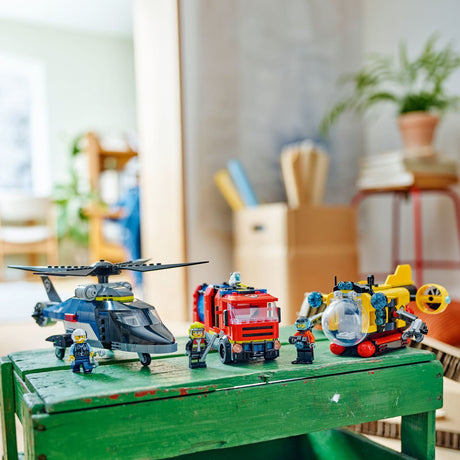 LEGO City Great Vehicles: Helicopter, Fire Truck & Submarine Remix