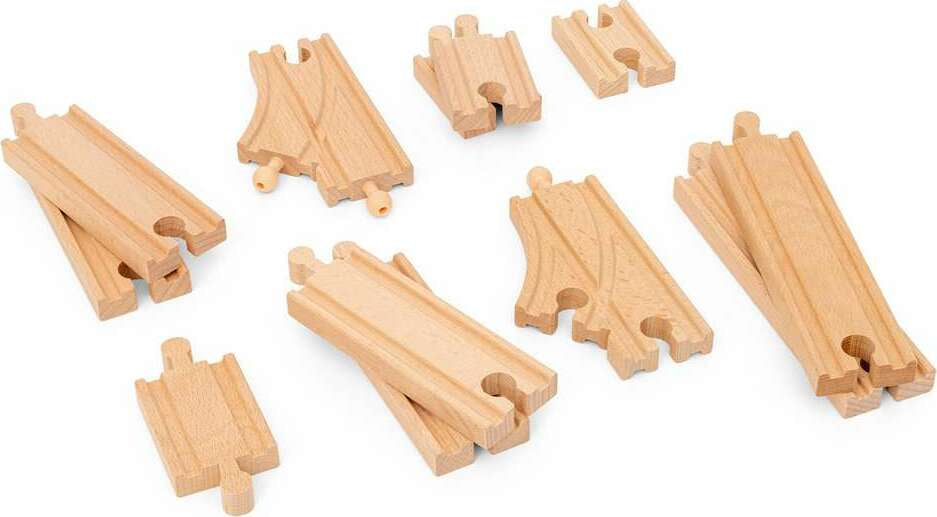 BRIO 木製レールウェイ 4点セット！ 「Travel Switching Set」「50 Piece Track Pack」「Expansion Pack Intermediate」「Shinkansen Passenger Train」 Brio Travel Switching Set Wooden Railroad [BRI33512] - HobbyTown