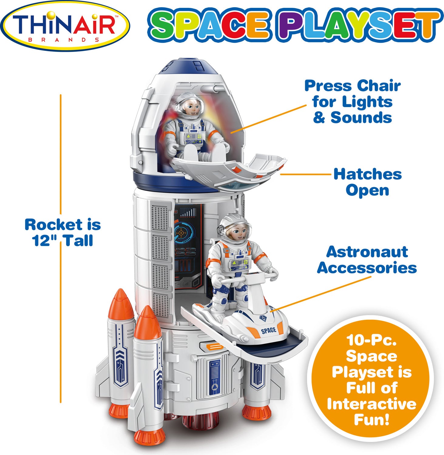 Space Explorer Play Set w/ Sound & Light Action – Geppetto's Toys