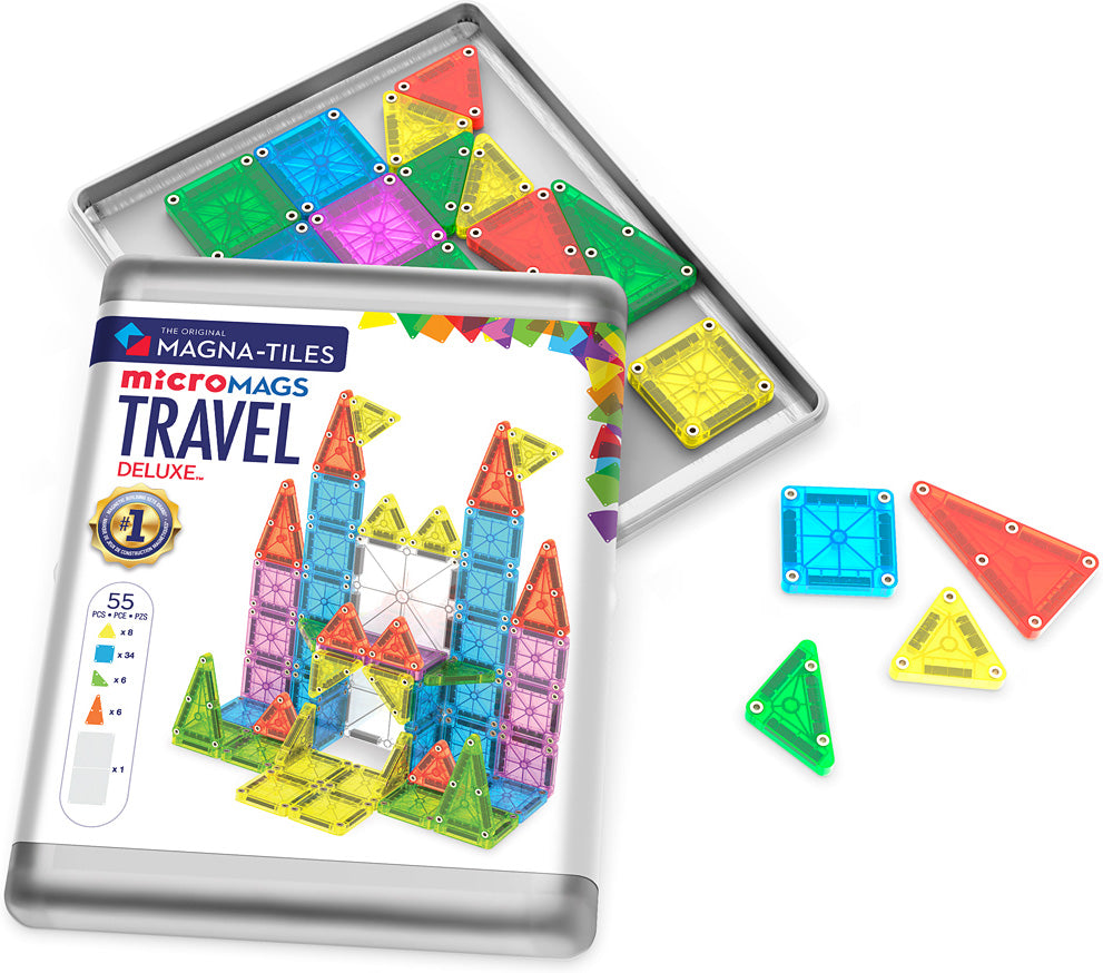 BXです❣5×5cm 8枚セット レジン　マグネット❣確認用❣️ 0801 MAGNA-TILES® microMAGS Travel Set Deluxe 55-Piece Magnetic
