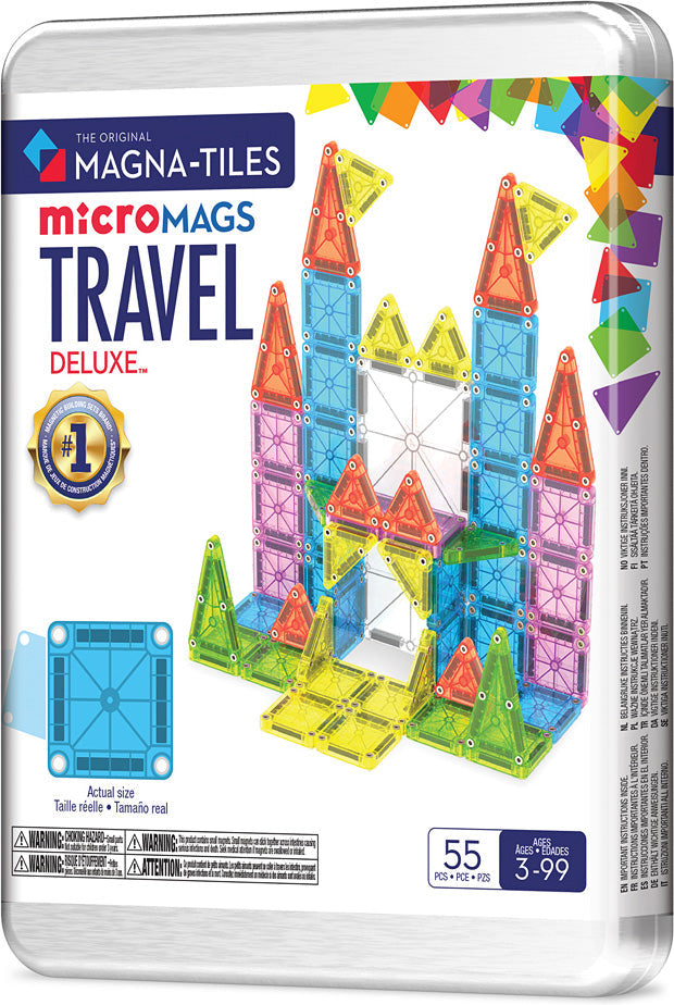 Magna-Tiles microMags Travel Deluxe 55 Piece Set – Geppetto's Toys