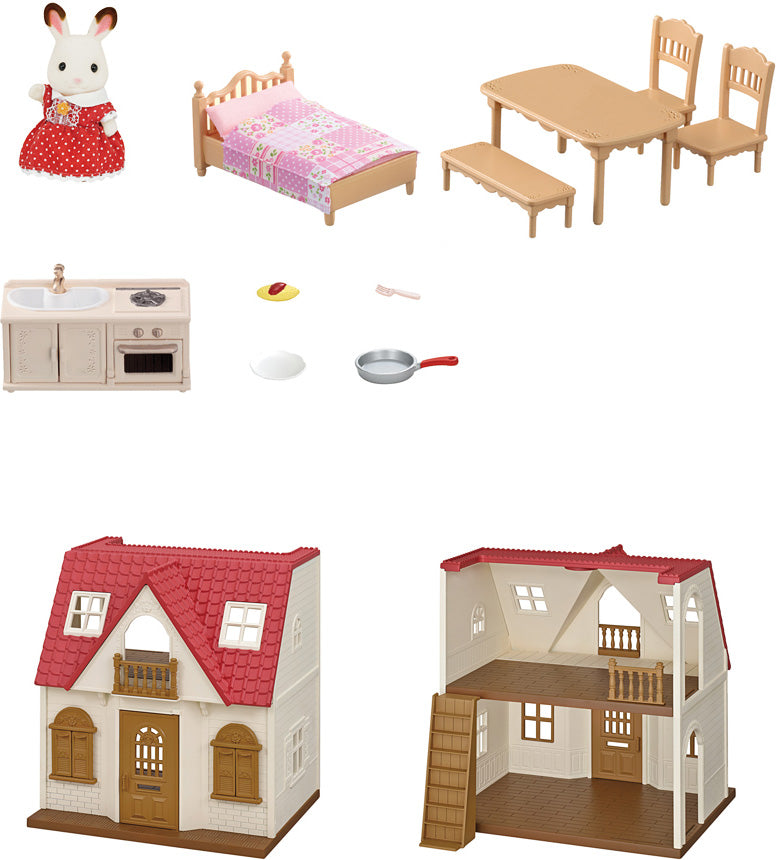 Calico Critters Red Roof Cozy Cottage Starter Home – Geppetto's Toys