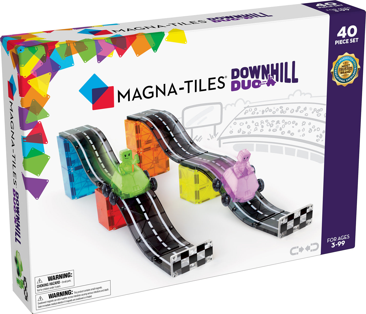 Magna-Tiles Downhill Duo 40 Piece Set – Geppetto's Toys