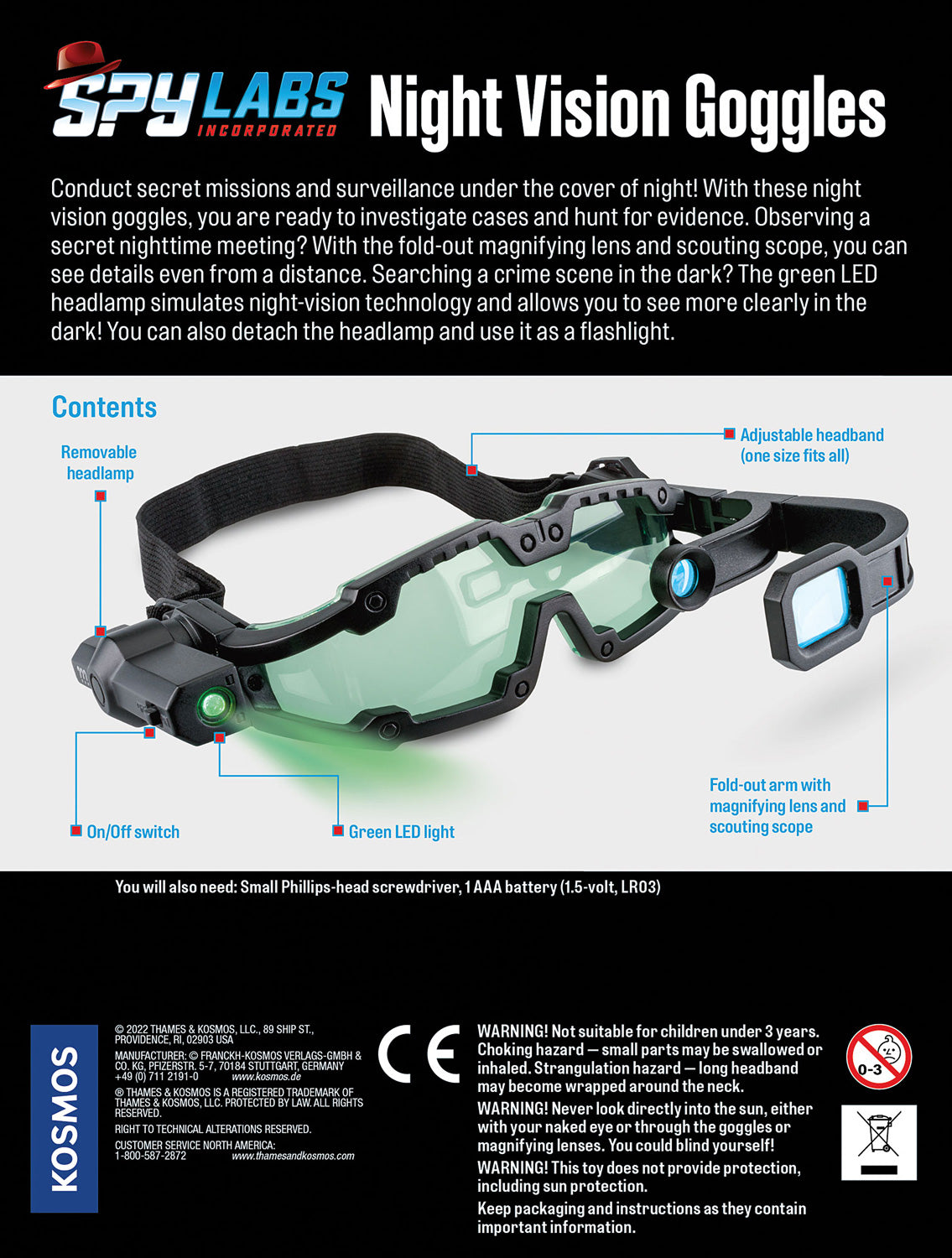 Spy Labs Night Vision Goggles – Geppetto's Toys