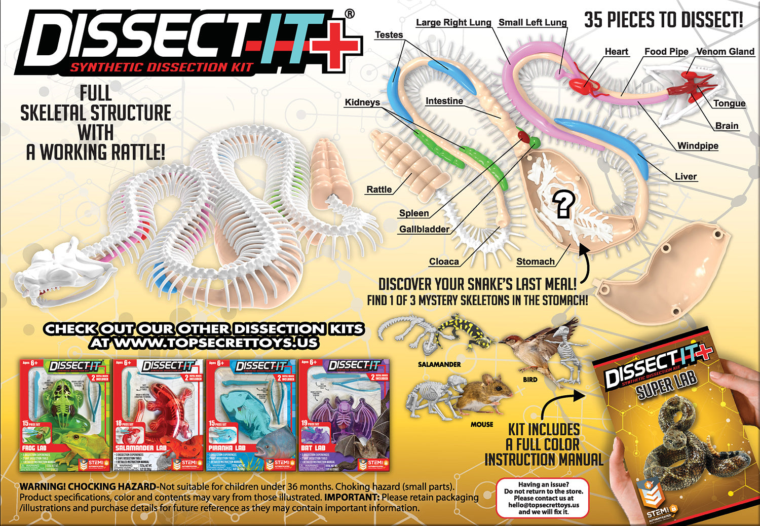 Dissect-It+ Rattlesnake Super Lab Kit – Geppetto's Toys
