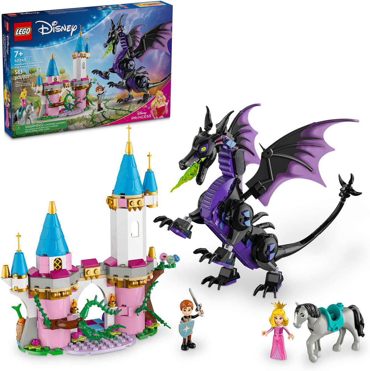 LEGO DISNEY PRINCESS Maleficents Dragon Form and Auroras Castle