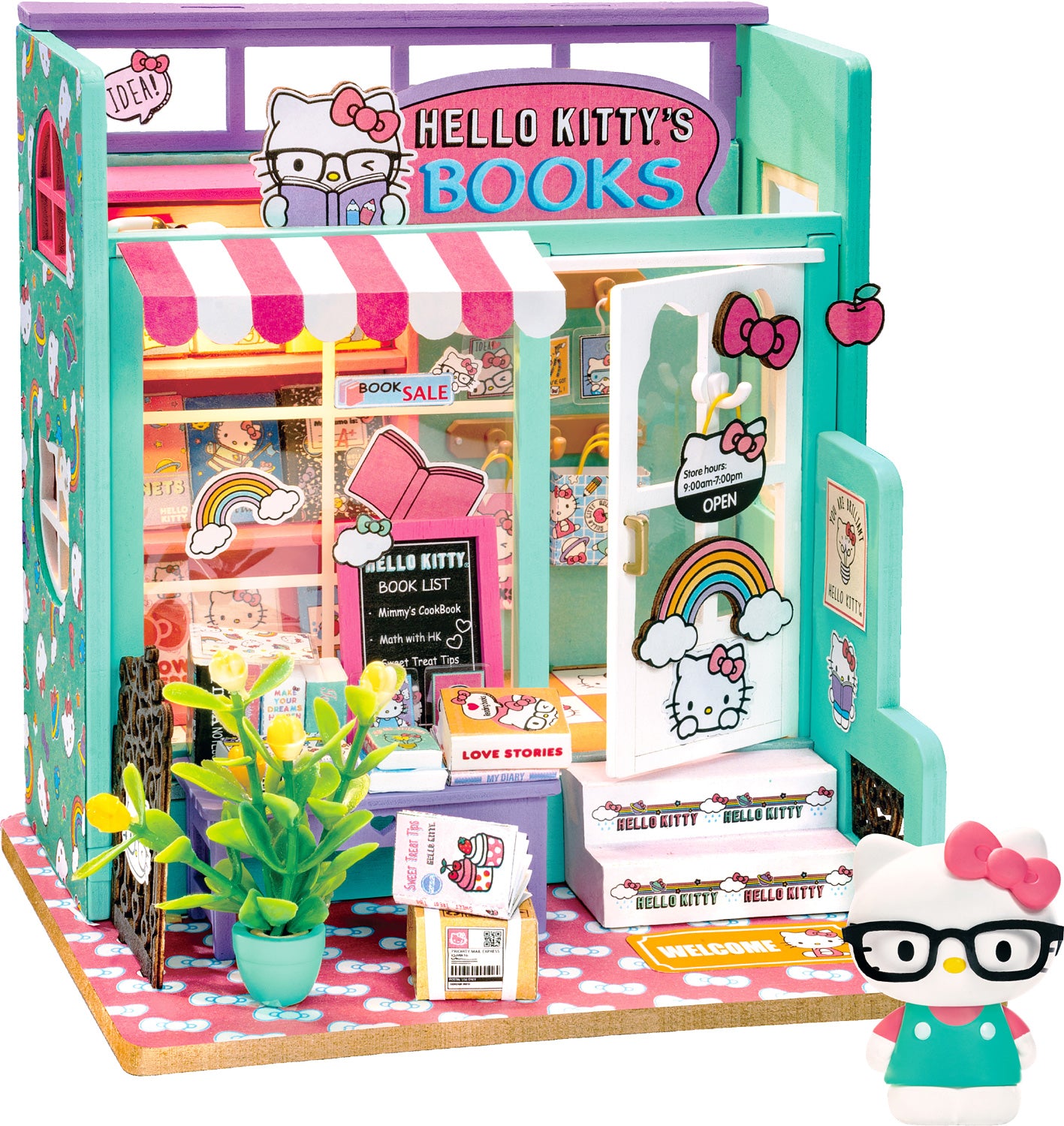 Hello Kitty Bookstore DIY Miniature House Kit – Geppetto's Toys