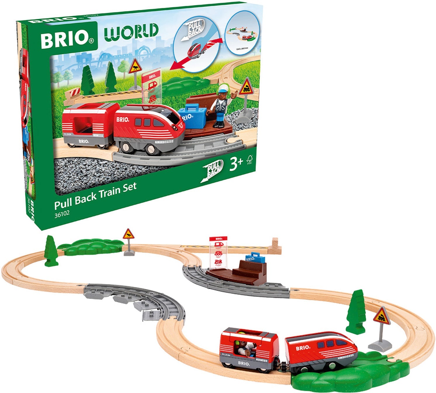 BRIO World Pull Back Train Set – Geppetto's Toys