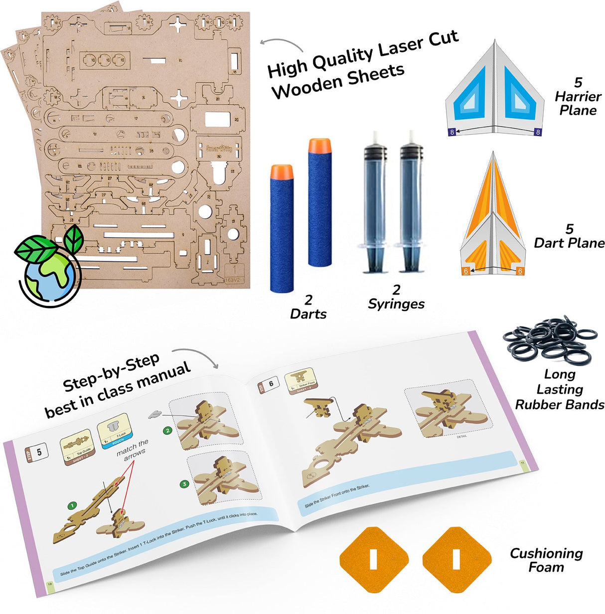 Hydraulic Plane Launcher STEM Building Kit