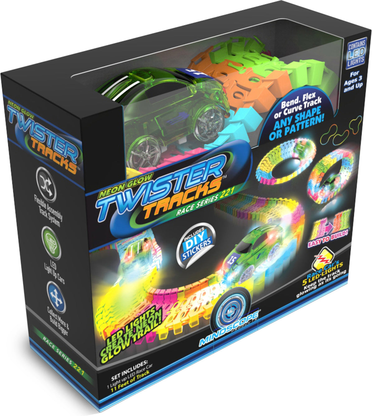 Neon Glow Twister Tracks Race Series 221