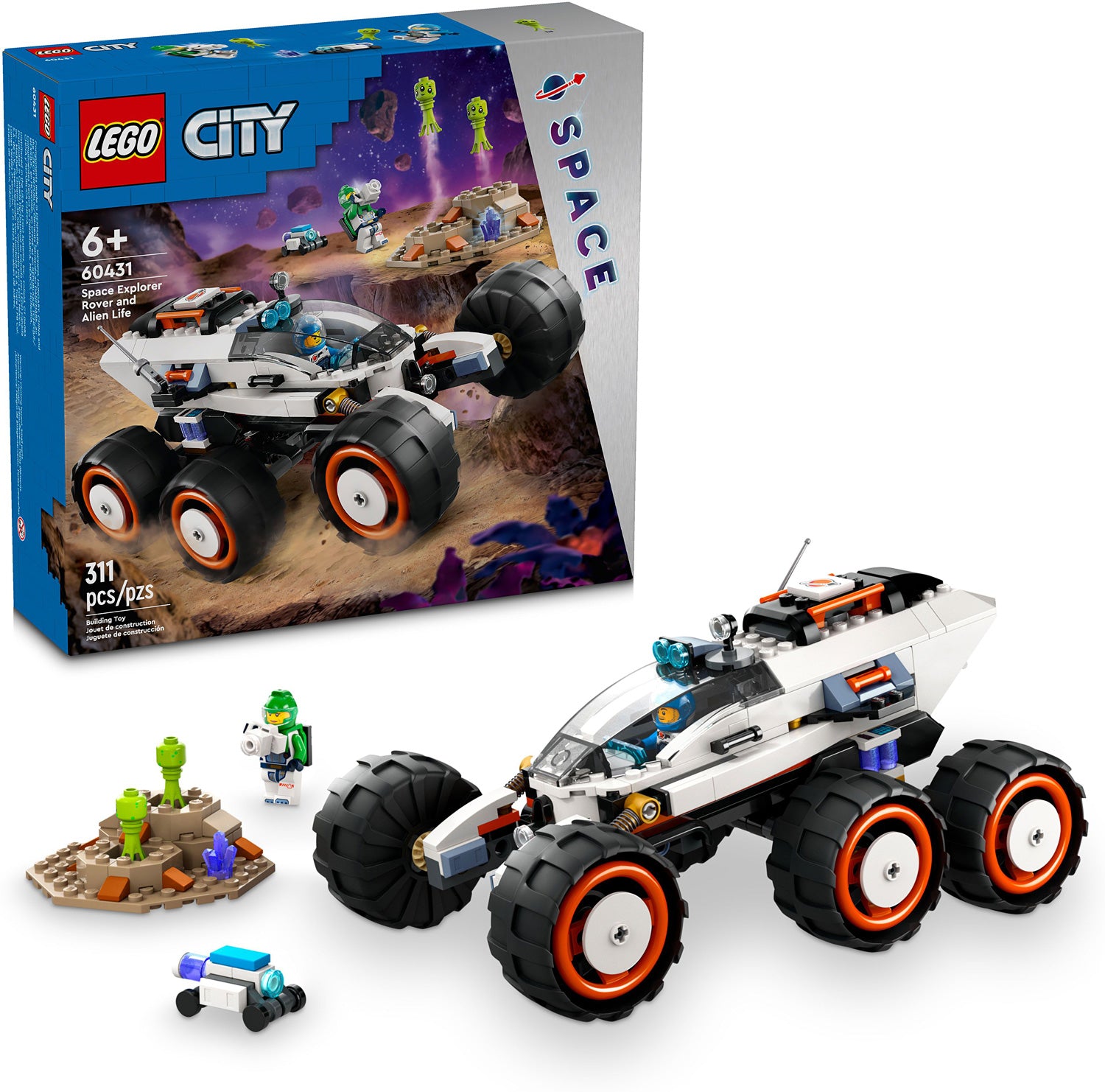 LEGO CITY SPACE Space Explorer Rover and Alien Life – Geppetto's Toys