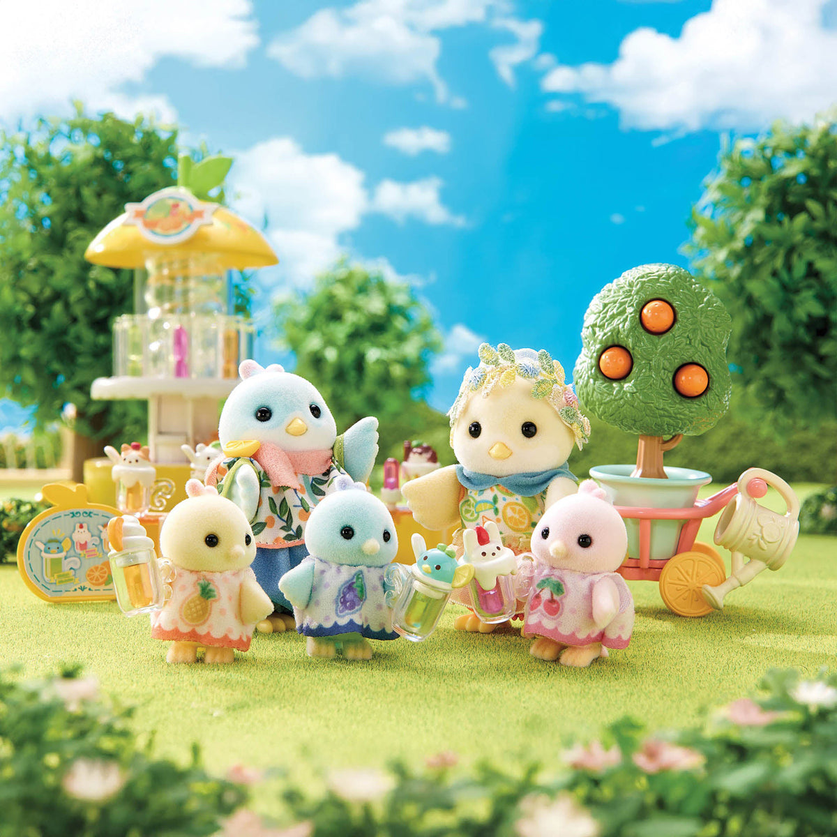 Calico Critters Citrus Bird Family